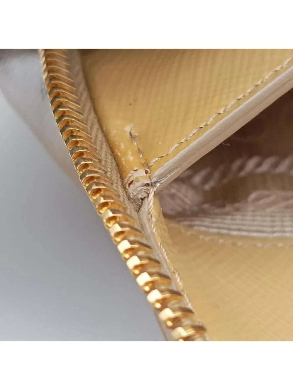 Prada Pyramid Beige Patent 31 Handbag